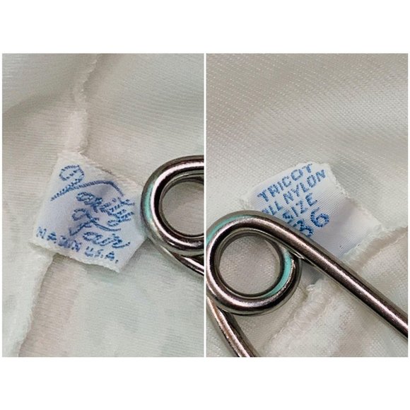 Vintage 60s Slip Dress Women's Small White Nylon Lace Bodice Vanity Fair Lingeri - Picture 9 of 10